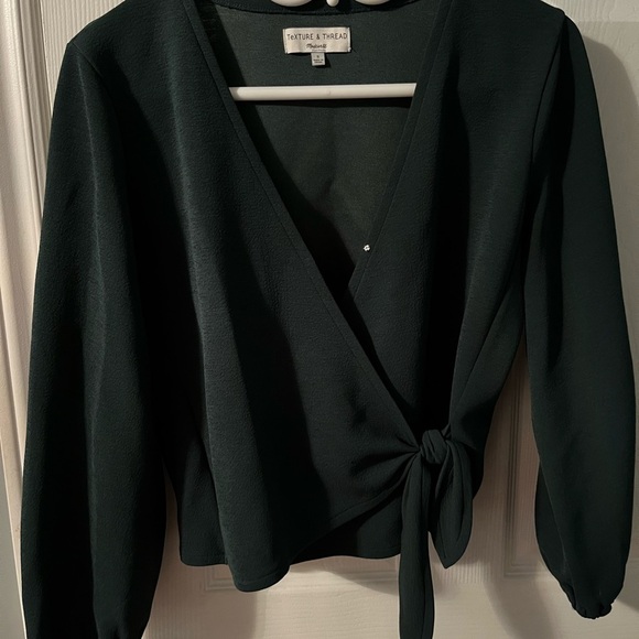 Madewell Teal Texture & Thread Top - Picture 1 of 2